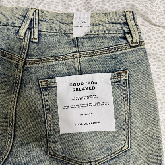 NWT! Good American Good 90s Mid Rise Baggy Jeans Size 8/29 - Picture 8 of 10